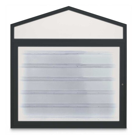 United Visual Products Sliding Door Indoor Enclosed Corkboard, 4 UV9025ACS-GOLD-CORK